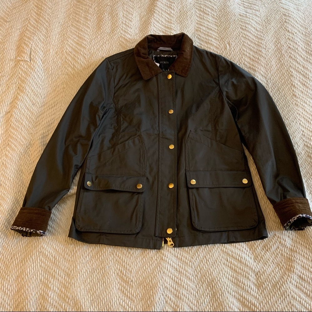 NWT Women’s JCrew Barn Jacket with Liberty Floral Print Size Smal Tall